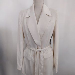 Satin Blazer Vanilla Size S NWT